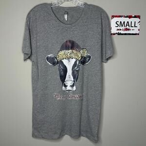 Santa Cow Small Christmas L&B life short sleeve t shirt